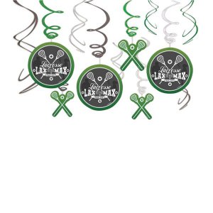 Lacrosse Swirl Hanging Decoratrions (Per 12 pack)