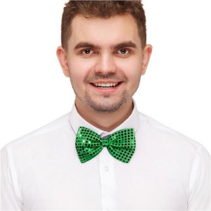 Green Sequin Bow Tie