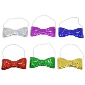 Colorful Metallic Bow Ties (Per 12 pack)