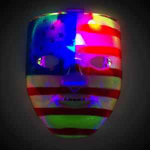 LED American Flag Double Face Mask