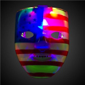 LED American Flag Double Face Mask