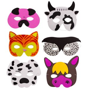 Farm Animal Masks (Per 12 pack)