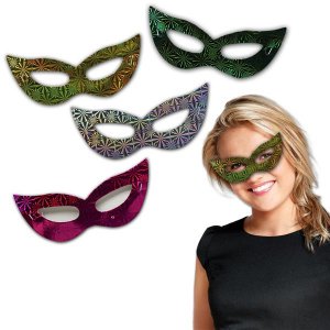 Colorful Prismatic Half Masks (Per 12 pack)