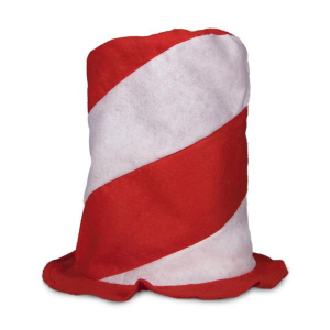 Red & White Striped Stove Pipe Hats (Per 12 pack)