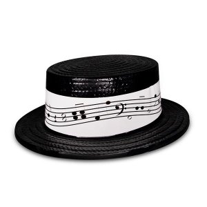 Music Notes Skimmer Hat