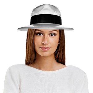 Silver Gangster Fedora Hats (Per 12 pack)