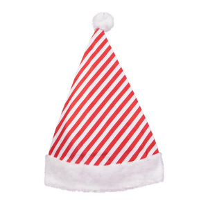 Candy Cane Stripe Santa Hats (Per 12 pack)