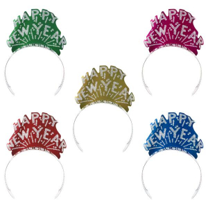 Happy New Year Tiara Assortment (Per 12 pack)