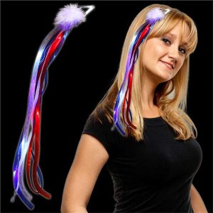 Patriotic LED Hair Clip