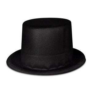 Black Velour Top Hats (Per 12 pack)