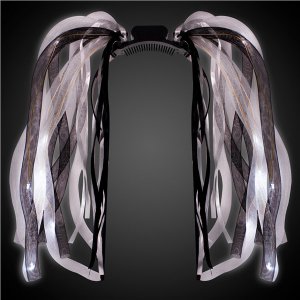LED Black & White Dreads Headband