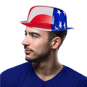 American Flag Derby Hats (Per 12 pack)