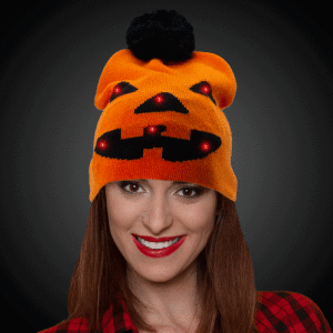 LED Pumpkin Knit Hat Beanie