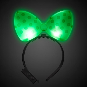 LED Polka Dot Bow Headbands (Per 12 pack)