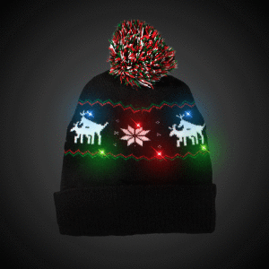 LED Reindeer Knit Hat Beanie