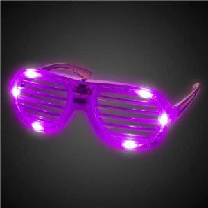 LED Purple Slotted Glasses