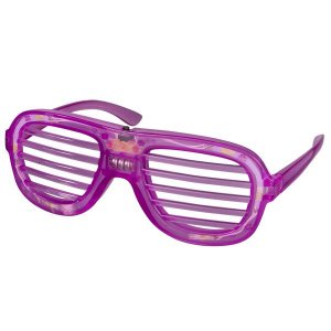 LED Purple Slotted Glasses