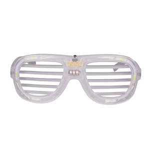 LED White Slotted Glasses