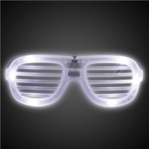 LED White Slotted Glasses