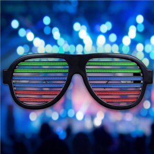 Sound Reactive LED Slotted Glasses