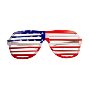 Patriotic Slotted Glasses (Per 12 pack)