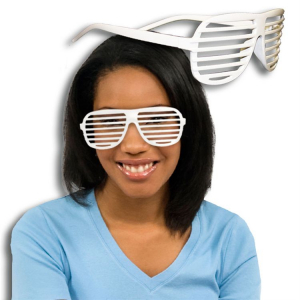 White Slotted Glasses (Per 12 pack)