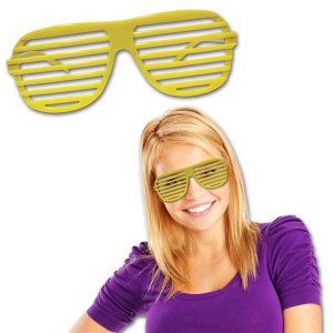 Yellow Slotted Glasses (Per 12 pack)