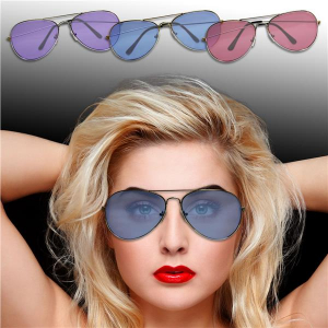 Colored Lens Aviator Sunglasses (Per 12 pack)