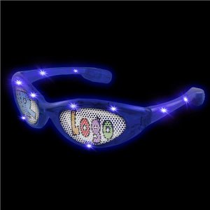 LED Blue Novelty Custom Sunglasses