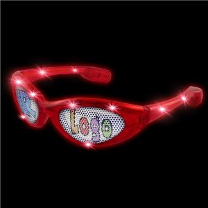 LED Red Novelty Custom Sunglasses