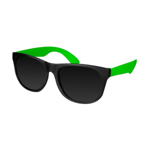 Neon Green Retro Sunglasses (Per 12 pack)