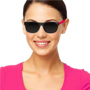 Neon Pink Retro Sunglasses (Per 12 pack)