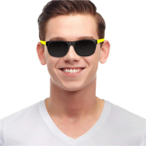 Neon Yellow Retro Sunglasses (Per 12 pack)