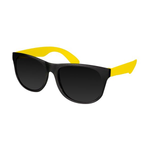 Neon Yellow Retro Sunglasses (Per 12 pack)