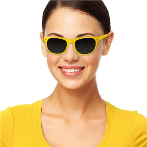 Yellow Retro Sunglasses (Per 12 pack)