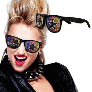 Rock Star Studded Flat Top Party Glasses - Frontier Fashion, Inc.