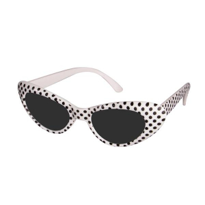 White Polka Dot Kids' Sunglasses (Per 12 pack)