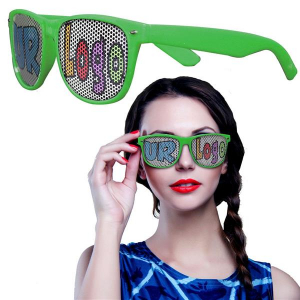 Green Novelty Custom Sunglasses - 12 Pack (Per 12 Pack) Green Novelty Custom Sunglasses - 12 Pack (Per 12 Pack)