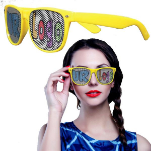 Yellow Novelty Custom Sunglasses - 12 Pack (Per 12 Pack) Yellow Novelty Custom Sunglasses - 12 Pack (Per 12 Pack)