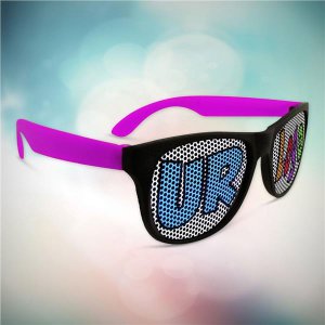Custom Purple Billboard Novelty Sunglasses (Per 12 Pack)