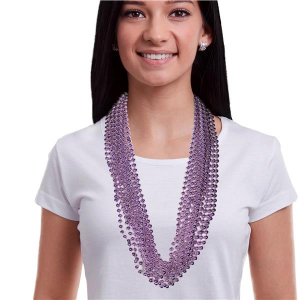 Lavender 33" Bead Necklaces (Per 12 pack)