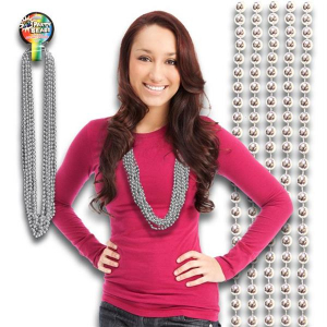 Silver Bead 33" Necklaces (Per 12 pack)