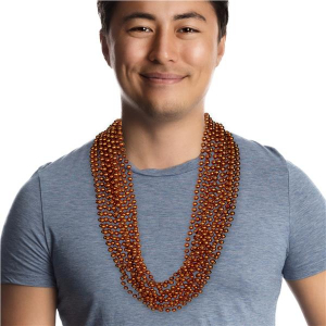 Orange Bead 33" Necklaces (Per 12 pack)