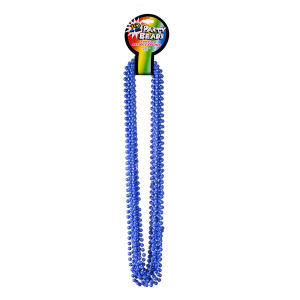 Blue 33" 7mm Bead Necklaces (Per 12 pack)