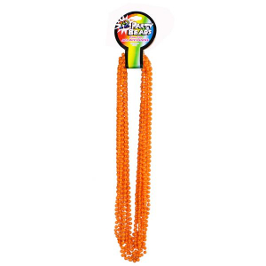 Orange 33" 7mm Bead Necklaces (Per 12 pack)