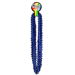 Blue Bead Beer Mug 33" Necklaces (Per 12 Pack)
