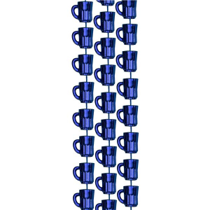 Blue Bead Beer Mug 33" Necklaces (Per 12 Pack)