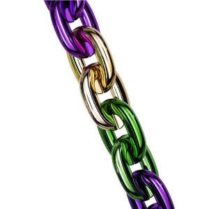 Mardi Gras Jumbo Chain Link Necklace