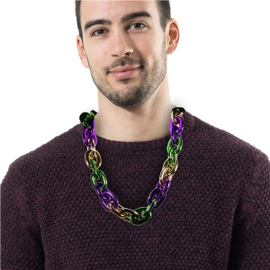 Mardi Gras Jumbo Chain Link Necklace