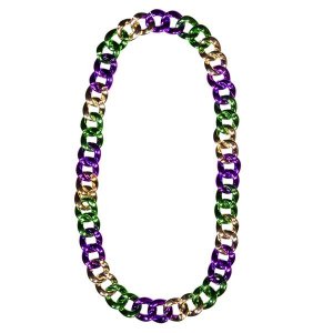 Mardi Gras Metallic Link Necklace